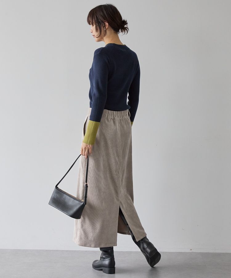 AMERICAN HOLIC「バイパチリブモックネックニットプルオーバー＜静電気軽減＞」|ニット・セーター|