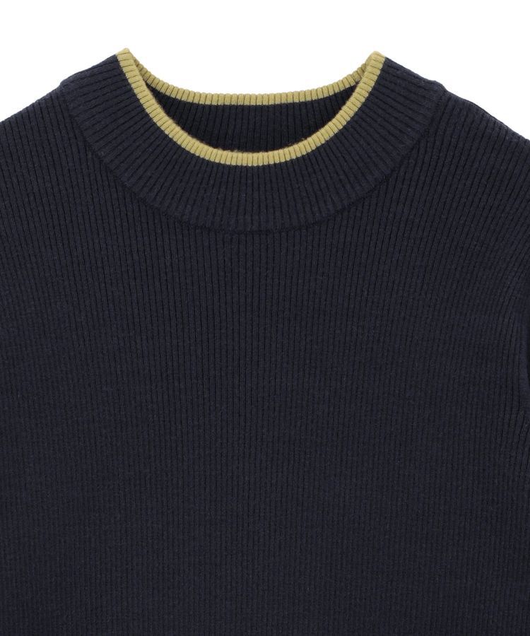 AMERICAN HOLIC「バイパチリブモックネックニットプルオーバー＜静電気軽減＞」|ニット・セーター|