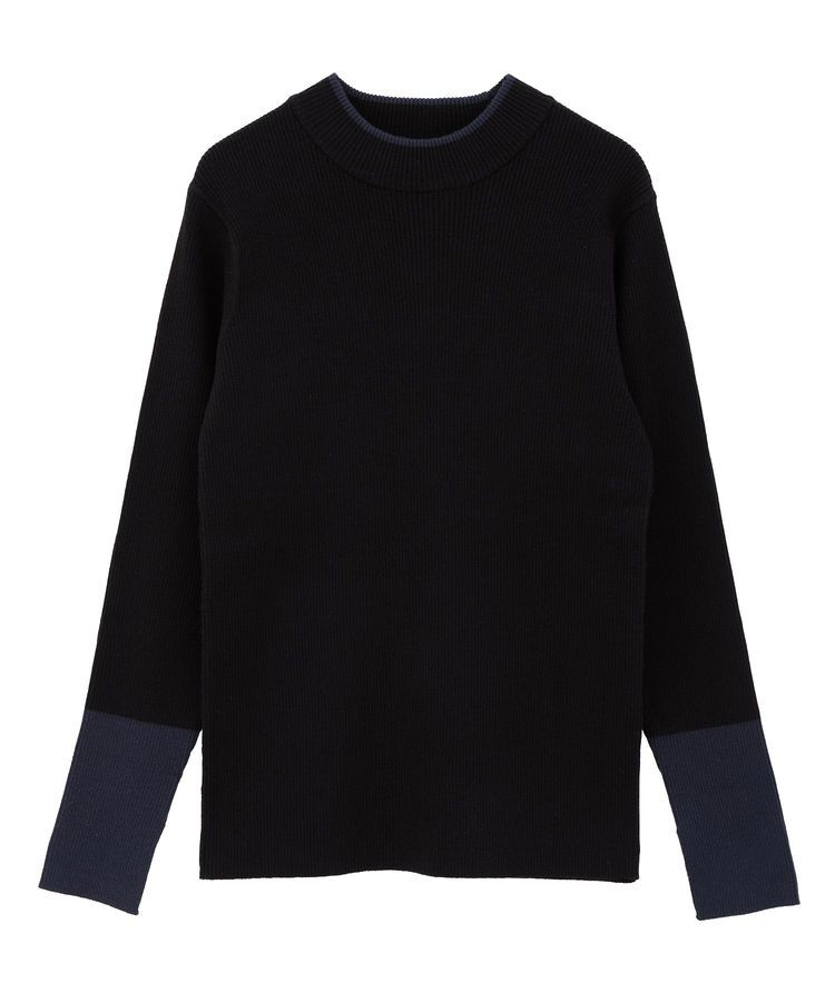 AMERICAN HOLIC「バイパチリブモックネックニットプルオーバー＜静電気軽減＞」|ニット・セーター|