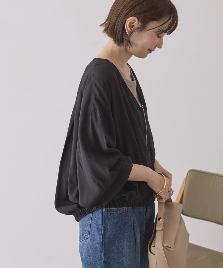 AMERICAN HOLIC「【UVカット+接触冷感】Vネックドルマンブルゾン」|ブルゾン・スタジャン|