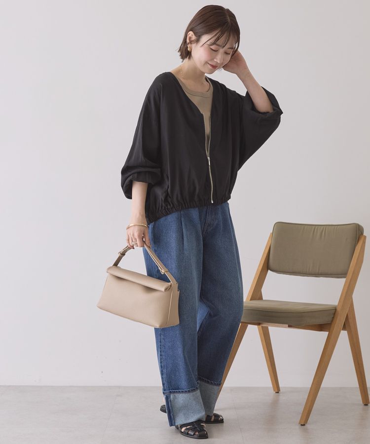 AMERICAN HOLIC「【UVカット+接触冷感】Vネックドルマンブルゾン」|ブルゾン・スタジャン|