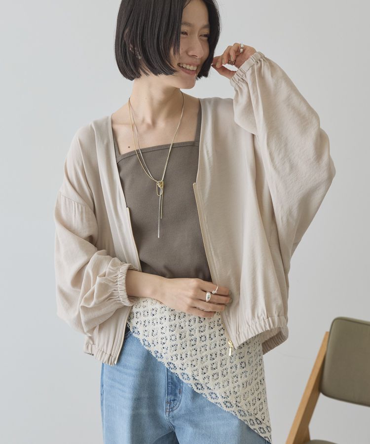 AMERICAN HOLIC「【UVカット+接触冷感】Vネックドルマンブルゾン」|ブルゾン・スタジャン|