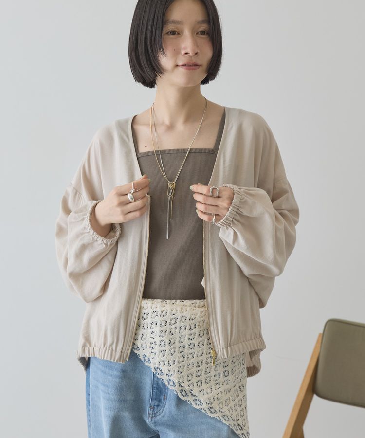 AMERICAN HOLIC「【UVカット+接触冷感】Vネックドルマンブルゾン」|ブルゾン・スタジャン|