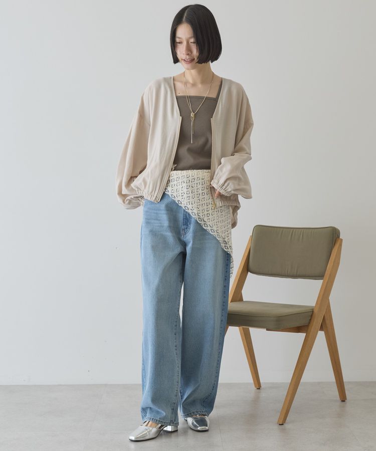 AMERICAN HOLIC「【UVカット+接触冷感】Vネックドルマンブルゾン」|ブルゾン・スタジャン|