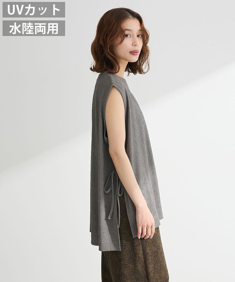 Green Parks「サイドリボンノースリーブチュニック」|チュニック|Gray