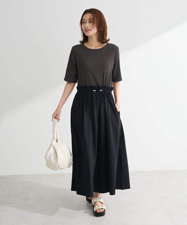 Green Parks「・SUGAR SPOON半袖リブドッキングワンピ」|ワンピース|