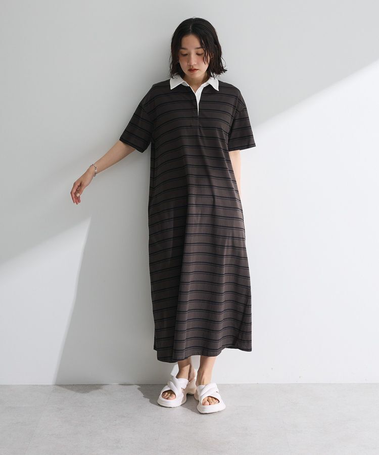 Green Parks「・SUGAR SPOON ボーダーポロワンピース」|ワンピース|