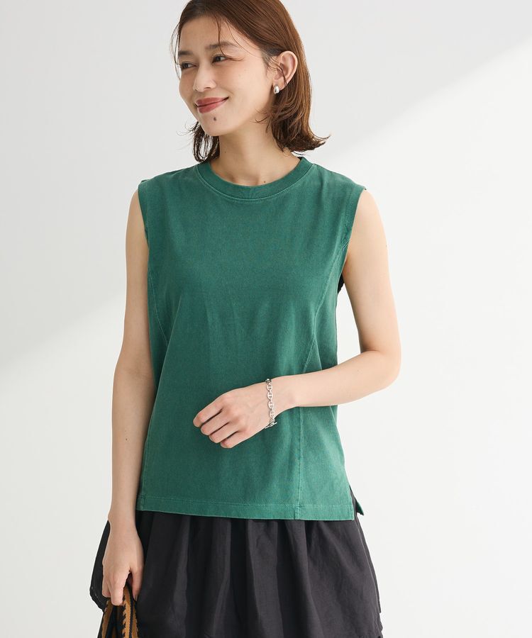 Green Parks「・DOUBLE FLAGS ピグメント切替ノースリTEE」|Tシャツ・カットソー|