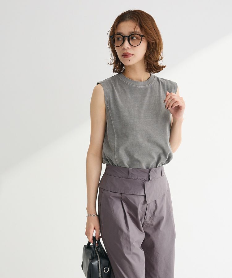 Green Parks「・DOUBLE FLAGS ピグメント切替ノースリTEE」|Tシャツ・カットソー|