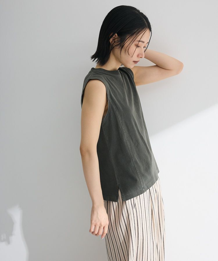 Green Parks「・DOUBLE FLAGS ピグメント切替ノースリTEE」|Tシャツ・カットソー|