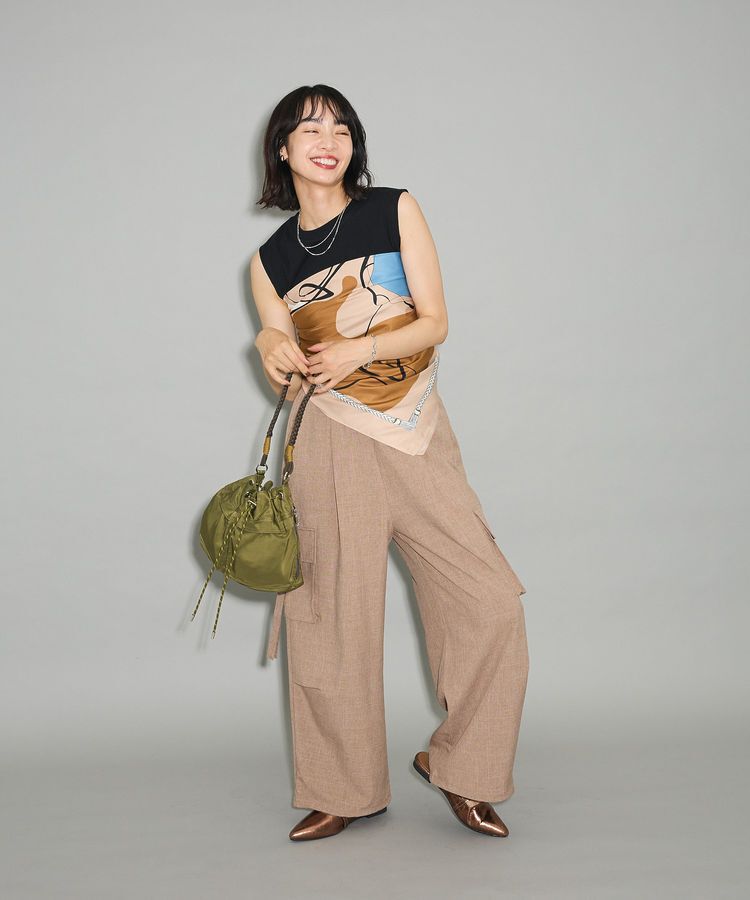 Green Parks「・DOUBLE FLAGS ピグメント切替ノースリTEE」|Tシャツ・カットソー|