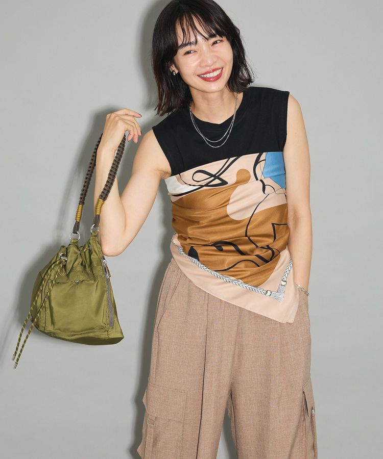 Green Parks「・DOUBLE FLAGS ピグメント切替ノースリTEE」|Tシャツ・カットソー|