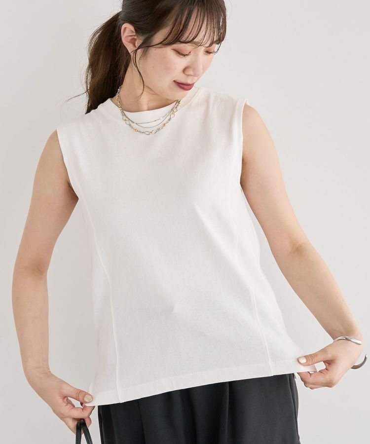 Green Parks「・DOUBLE FLAGS ピグメント切替ノースリTEE」|Tシャツ・カットソー|