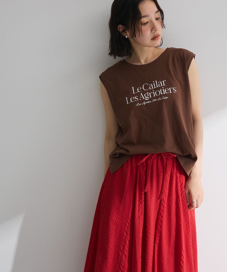 Green Parks「ノースリーブフェミニンロゴプルオーバー」|Tシャツ・カットソー|