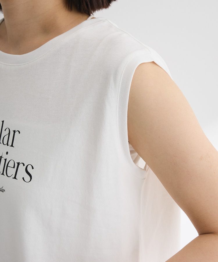 Green Parks「ノースリーブフェミニンロゴプルオーバー」|Tシャツ・カットソー|