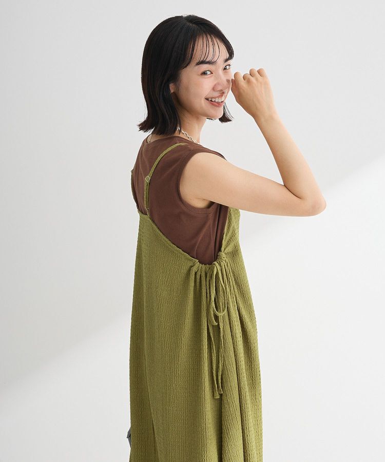 Green Parks「表面感脇リボンキャミワンピース」|ワンピース|