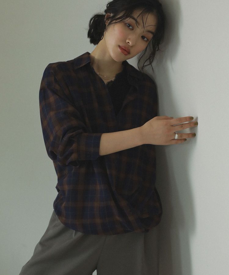 Green Parks「カシュクールシアーシャツ」|シャツ・ブラウス|