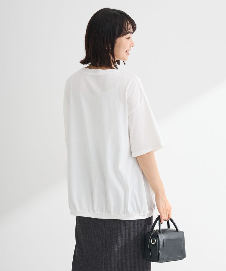 Green Parks「カレッジロゴ刺繍5分袖チュニック」|チュニック|