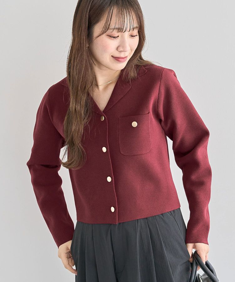 Green Parks「・swing by ニット開襟カーディガン」|カーディガン|