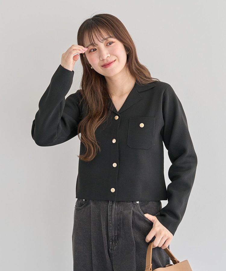 Green Parks「・swing by ニット開襟カーディガン」|カーディガン|