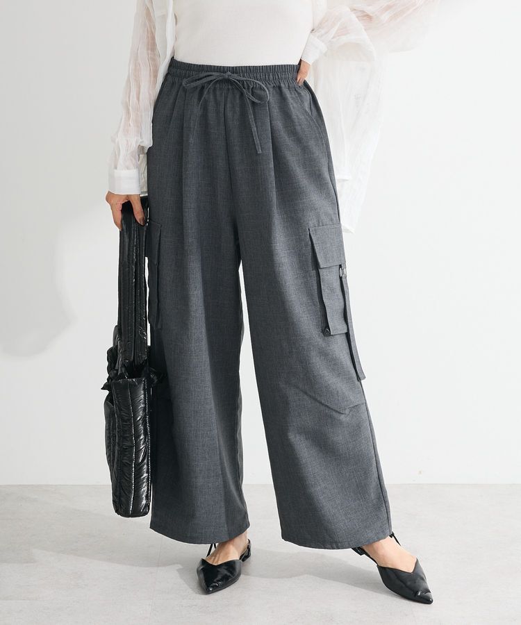 Green Parks「麻調ミリタリーカーゴパンツ」|その他|Dark Gray