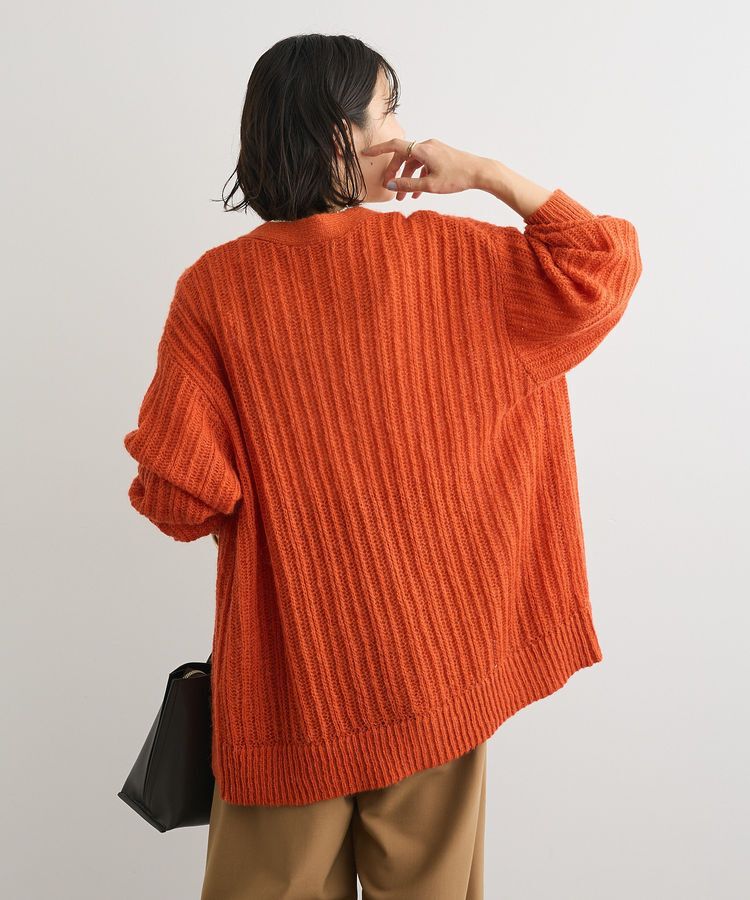 Green Parks「シアーニットVネックカーディガン」|カーディガン|