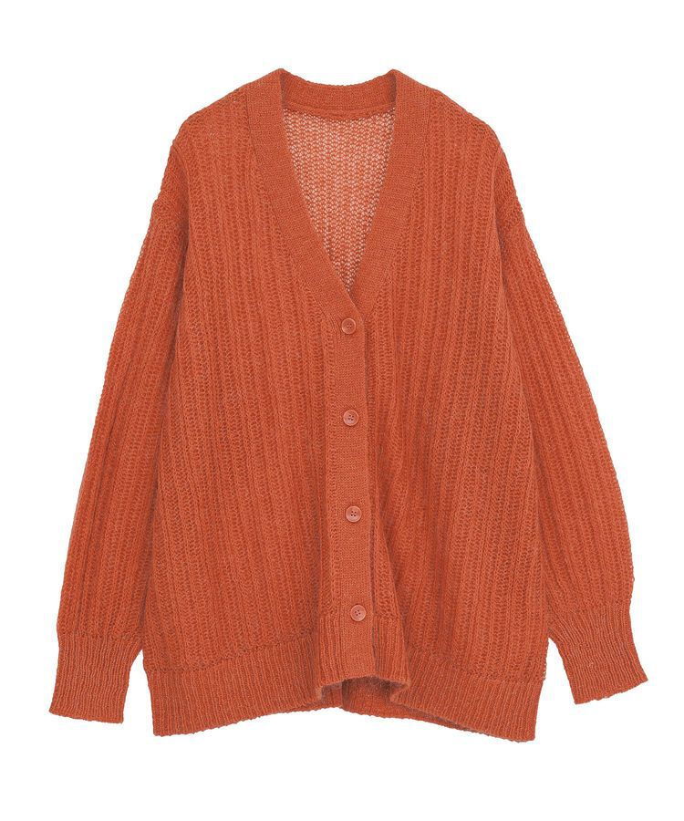 Green Parks「シアーニットVネックカーディガン」|カーディガン|