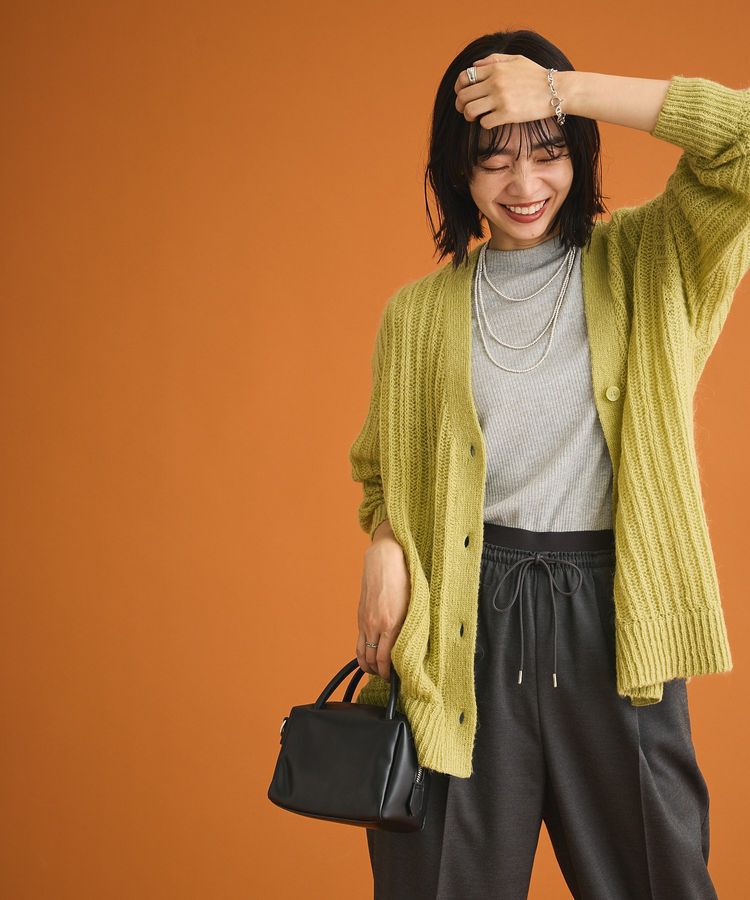 Green Parks「シアーニットVネックカーディガン」|カーディガン|