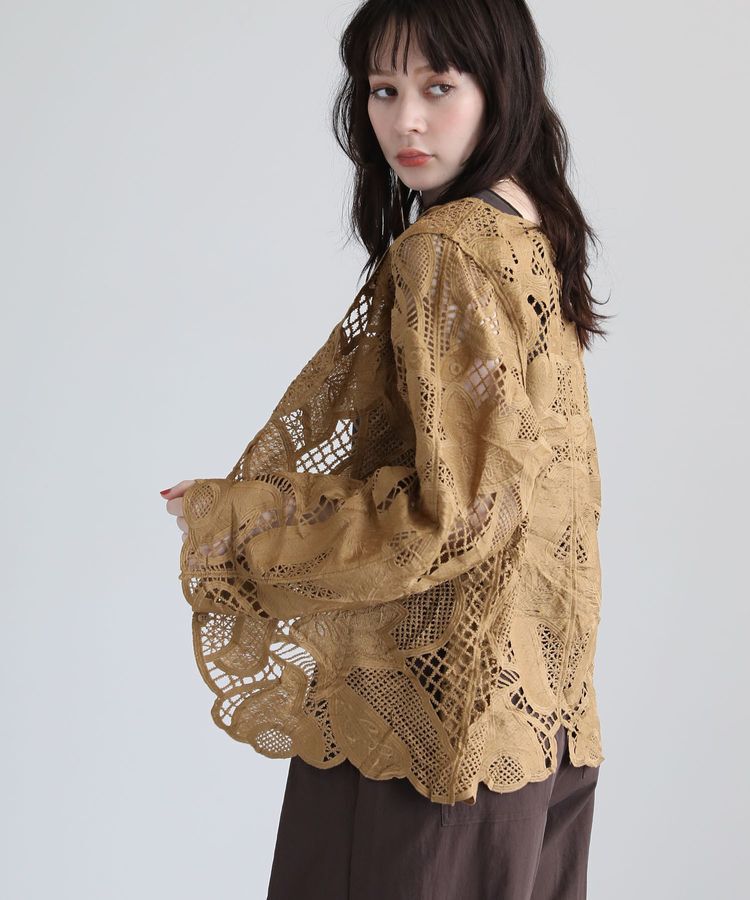 Green Parks「・ELENCARE DUE レーシーカーディガン」|カーディガン|