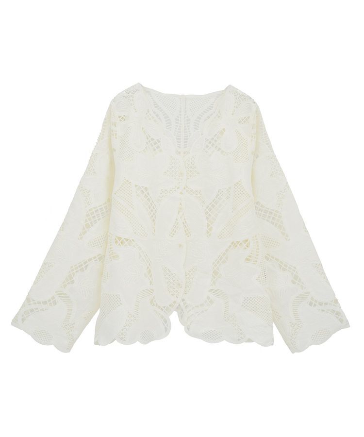 Green Parks「・ELENCARE DUE レーシーカーディガン」|カーディガン|