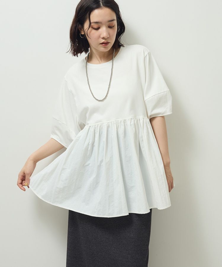 Green Parks「・ELENCARE DUE ハイブリットTEE」|Tシャツ・カットソー|Off White