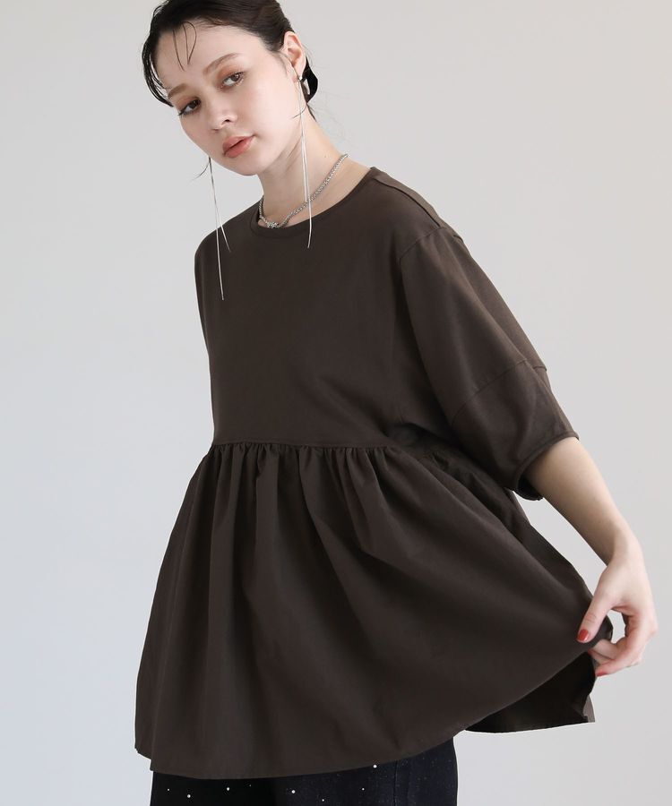 Green Parks「・ELENCARE DUE ハイブリットTEE」|Tシャツ・カットソー|Brown