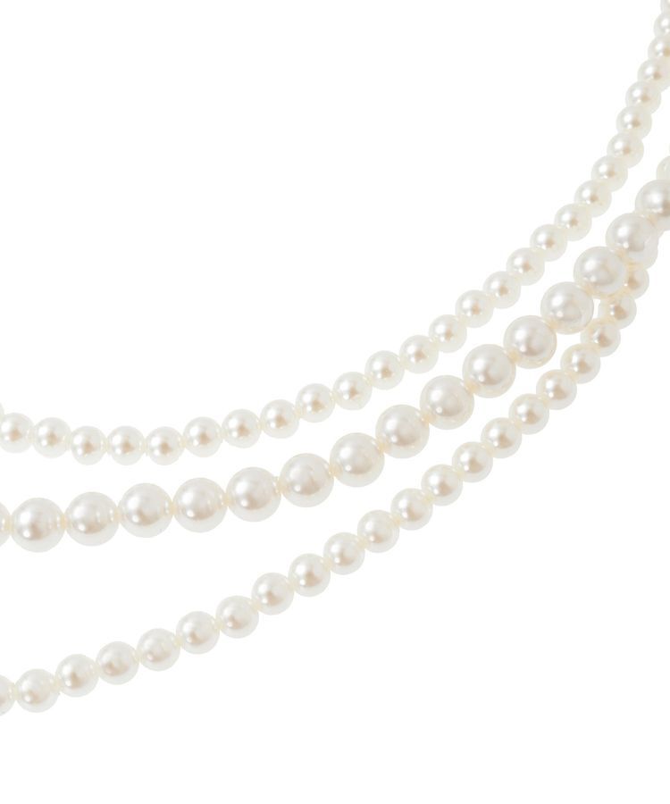 Green Parks「・HALF TIME パール3連ネックレス(金属フリー)」|ネックレス|