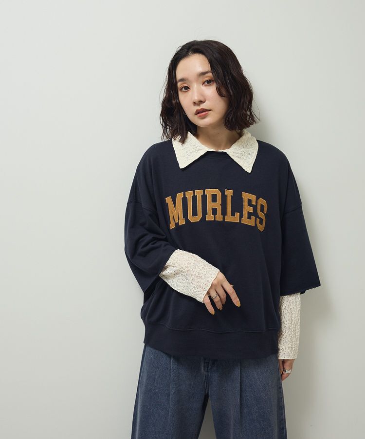 Green Parks「5分袖刺繍ロゴトレTEE」|Tシャツ・カットソー|