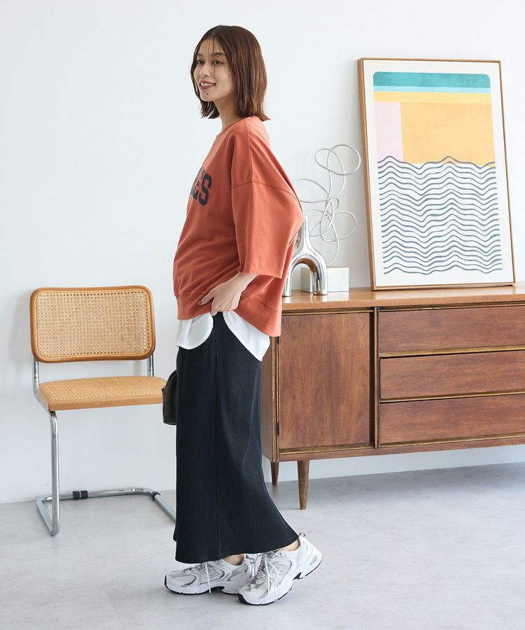 Green Parks「5分袖刺繍ロゴトレTEE」|Tシャツ・カットソー|