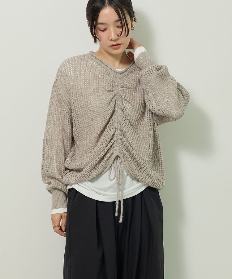 armonia「SET2点2wayシャーリングニット+インナー」|ニット・セーター|Gray