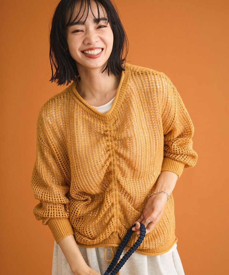 armonia「SET2点2wayシャーリングニット+インナー」|ニット・セーター|Orange