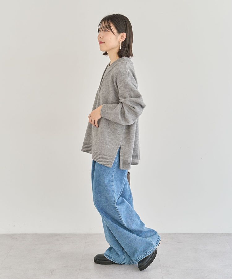 Green Parks「フェイクレイヤードVネックニットプルオーバー」|ニット・セーター|