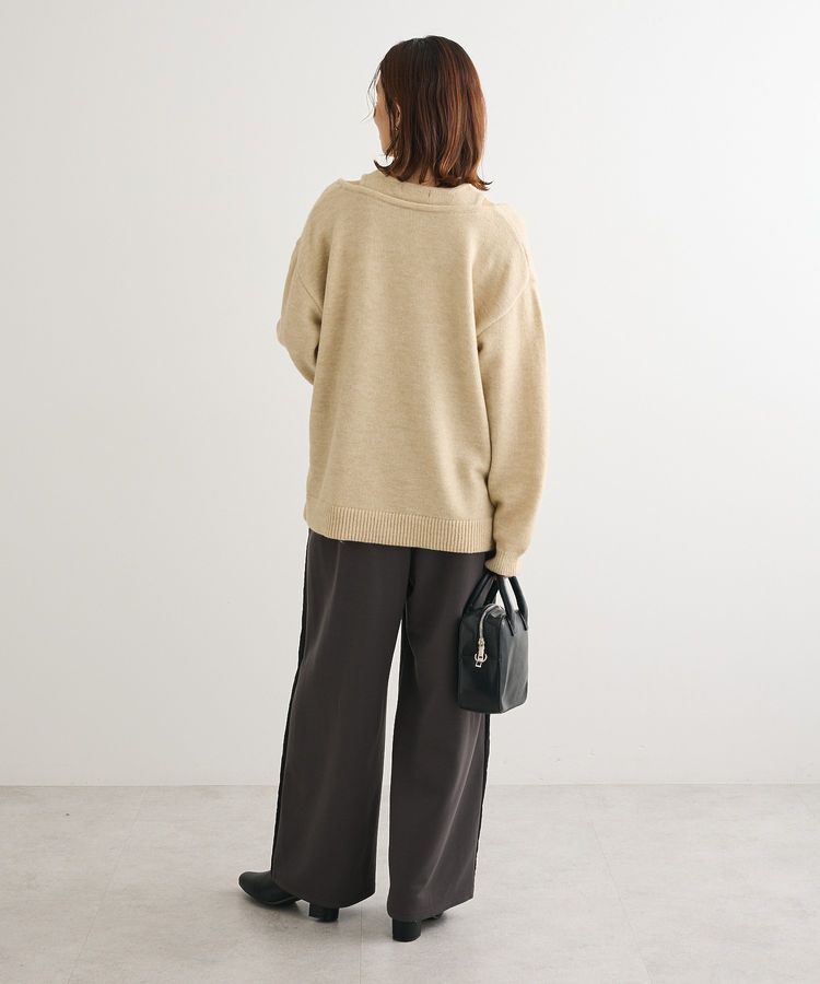 Green Parks「フェイクレイヤードVネックニットプルオーバー」|ニット・セーター|