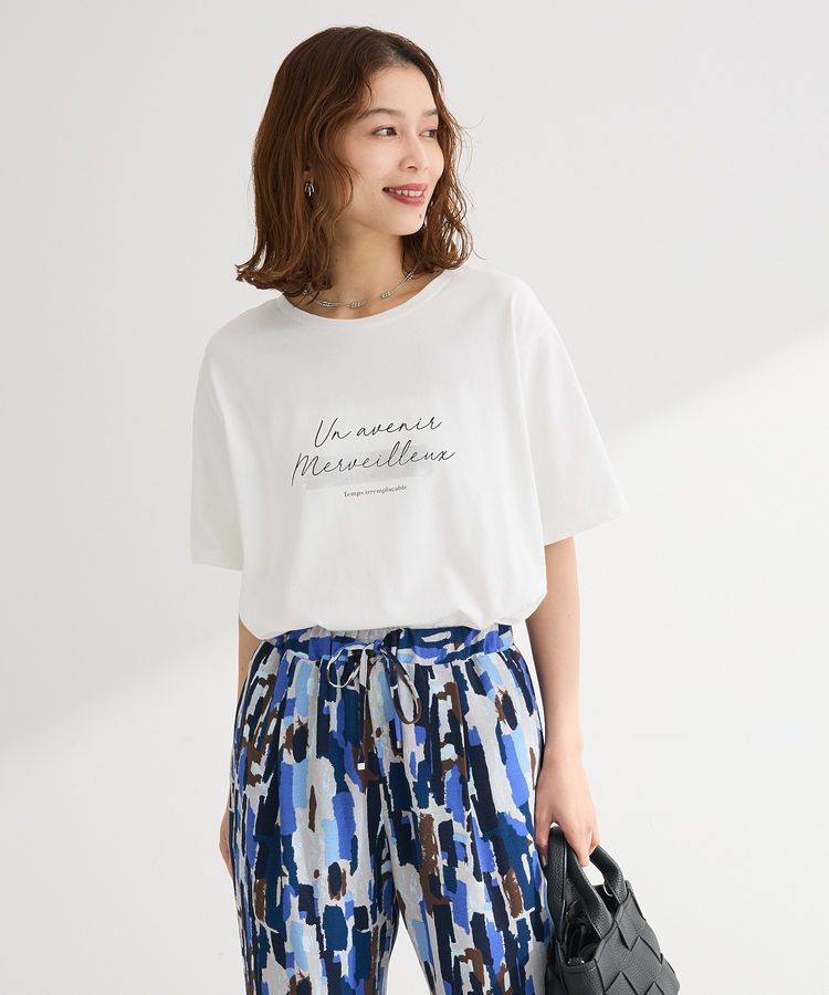 Green Parks「【適ON】箔プリントロゴTシャツ」|Tシャツ・カットソー|