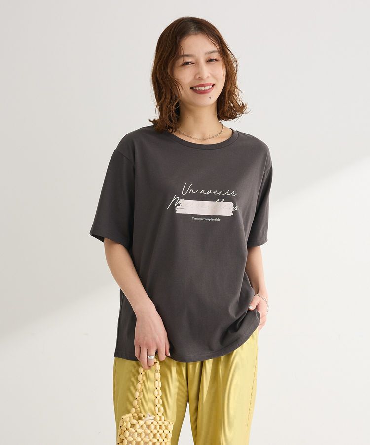 Green Parks「【適ON】箔プリントロゴTシャツ」|Tシャツ・カットソー|