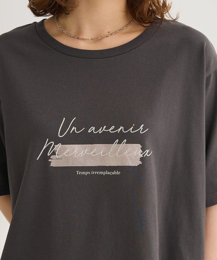 Green Parks「【適ON】箔プリントロゴTシャツ」|Tシャツ・カットソー|