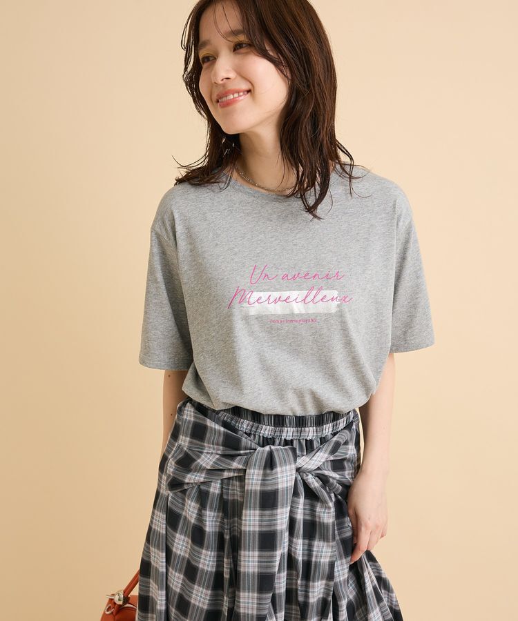 Green Parks「【適ON】箔プリントロゴTシャツ」|Tシャツ・カットソー|