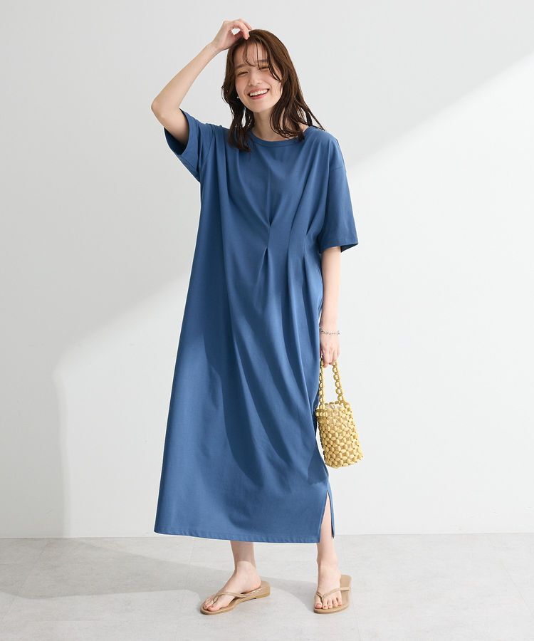 Green Parks「【適ON】半袖タックカットワンピース」|ワンピース|