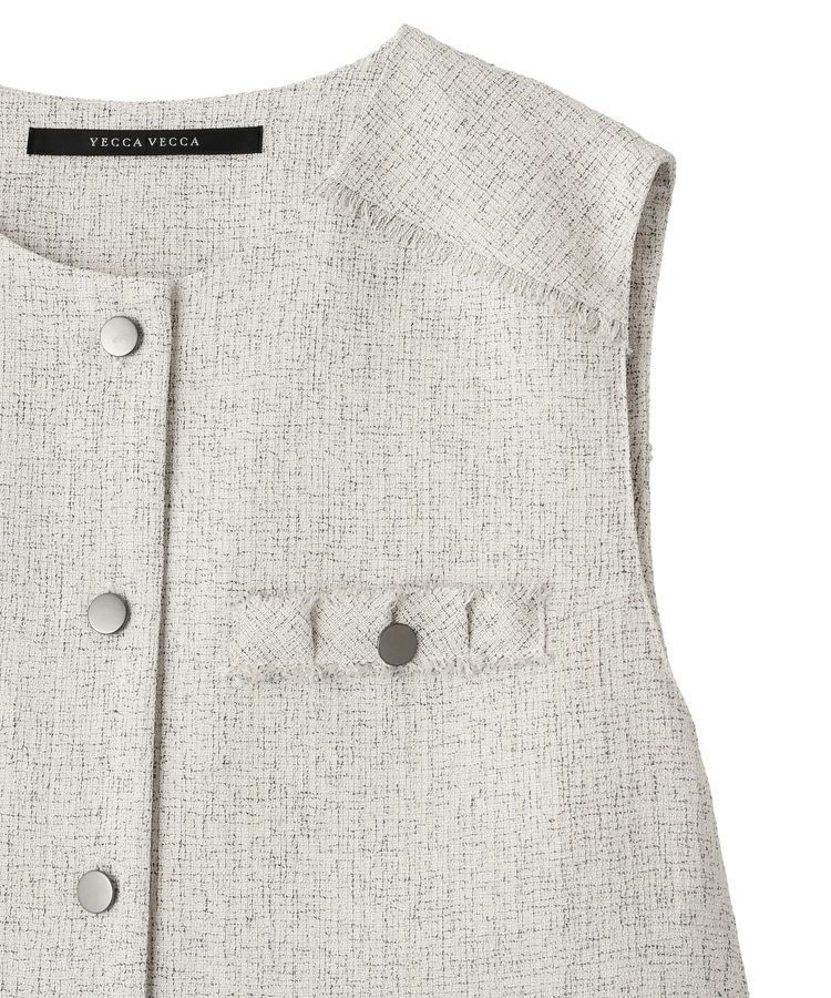 YECCA VECCA「ツイードジレジャンスカ」|ジャンパースカート|