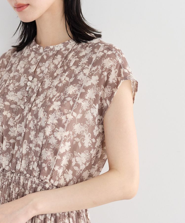 YECCA VECCA「花柄プリーツワンピース」|ワンピース|