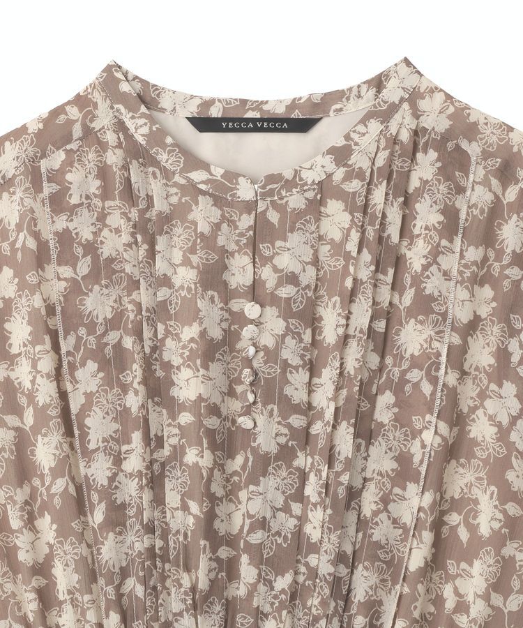 YECCA VECCA「花柄プリーツワンピース」|ワンピース|
