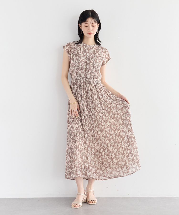 YECCA VECCA「花柄プリーツワンピース」|ワンピース|