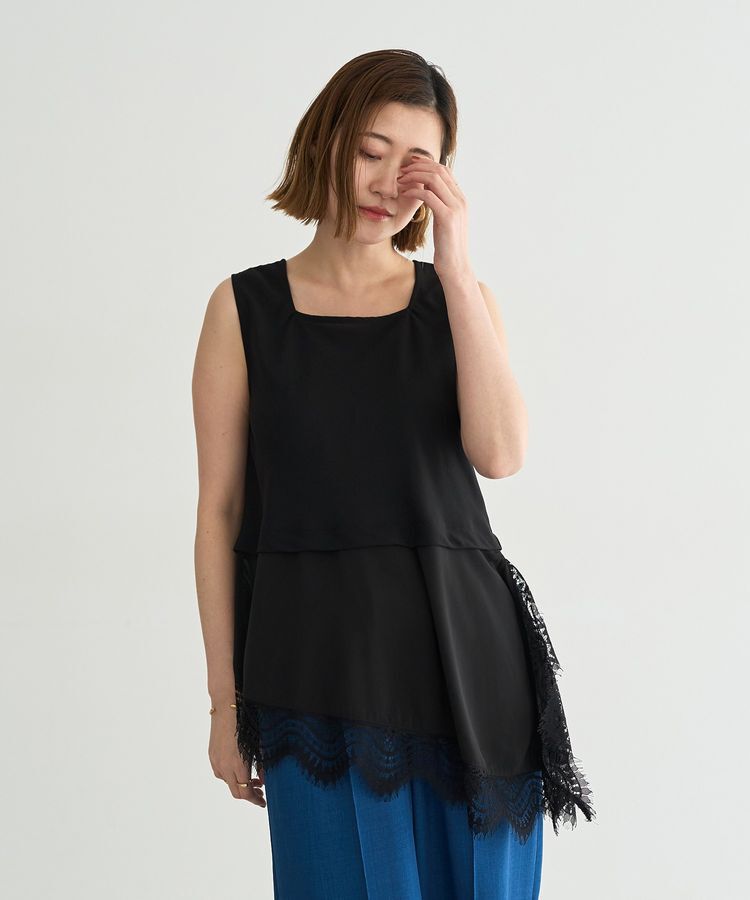 YECCA VECCA「2wayアシメデザインノースリーブブラウス」|シャツ・ブラウス|