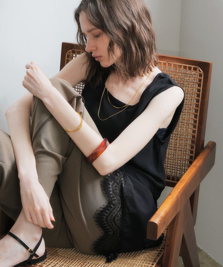 YECCA VECCA「2wayアシメデザインノースリーブブラウス」|シャツ・ブラウス|Black